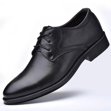 Riolio Men Dressing Shoes Formal for Men's Casual Shoe Leather Social Wedding Designer Pointed Toe Black Office Winter Shoes Brand